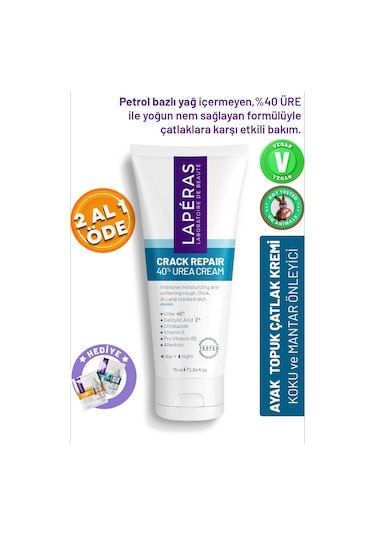 Ayak Ve Topuk Çatlak Bakım Kremi %40 Üre Ve %2 Salisilik Asit 75ml
