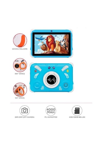 Torima T15 4 GB +128 GB Çocuk Tableti + Kılıf