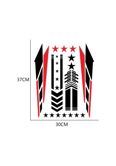 Monyee Motosiklet Vinil Sticker Seti Siyah-kırmızı D-2195: Stüdyo Dekorasyon, Kolay Kurulum, Dayanıklı, Fender/tank/body Dıy