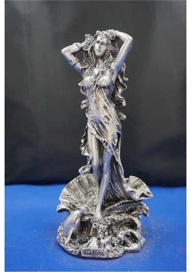 Afrodit Heykel Biblo - 27 Cm Ev Ofis Dekoratif Hediyelik Aksesuar Dekor Gümüş