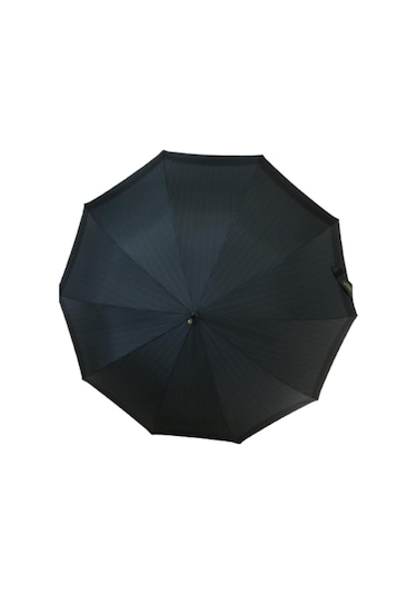 Bsm April A-213G 10 Telli Baston Sap Unisex Şemsiye Siyah