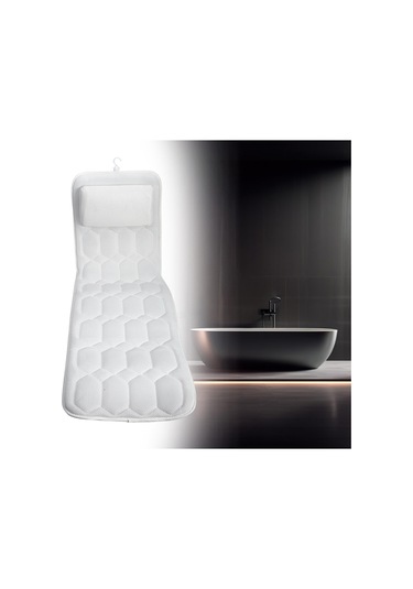 Suntek Banyo Yastığı Spa Aksesuarları Yumuşak Sırt Desteği Beyaz Diğer