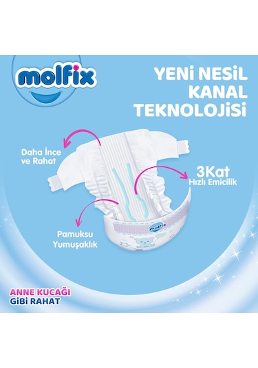 Molfix Bebek Bezi 3 Numara Midi Hiper Ekonomi Paketi 216 Adet 2'li