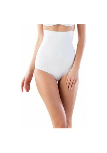 Slip Yüksek Bel Korse Beyaz 1 Beden Incelme Garantili Beyaz