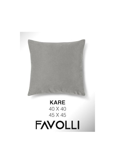 Br Favolli Kadife Dokulu Açık Gri Kırlent Kılıfı Dream Serisi Punch İçin Uygun Gizli Fermuar Açık Gri