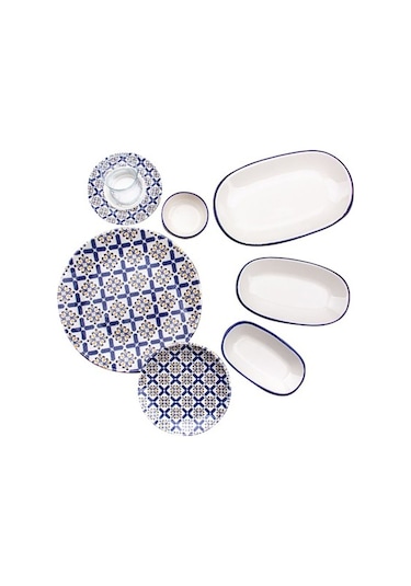 Tulu Db310 Klasik 36 Parça Porselen Kahvaltı Seti Beyaz