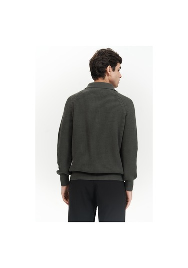 Vander Düğme Detay Antrasit Erkek Triko Kazak Antrasit