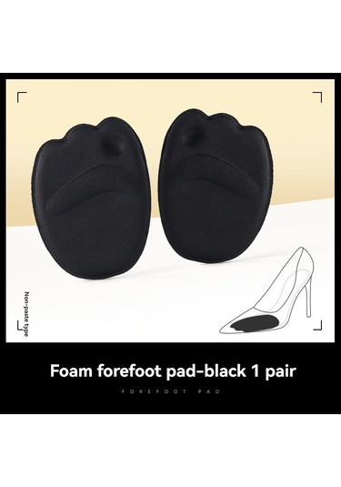 Hangfox Bayan Ön Ayak Ağrısı Önleyici Süper Yumuşak Yarım Numara Ayaklık, Ayakkabı Büyüklüğünü Ayarlama Aleti Siyah Ve Bej, 2 Çift