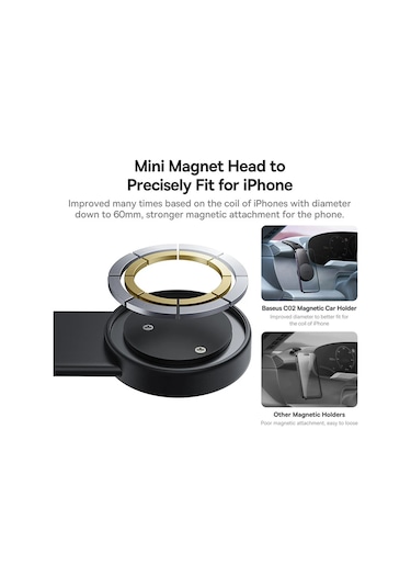 Yifomall Araç Telefon Tutucu Manyetik, Çekmeceli Süngerli, Navigasyon İçin Uygun, Tüm Telefon Modelleriyle Uyumlu, Düz Yüzeylerde Sabit Kurulum