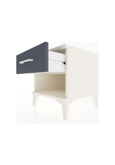 Hyperion Komodin Tek Çekmeceli 44x44x48 Aytaşı-antrasit Aytaşı