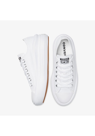Converse Chuck Taylor All Star Move Platform Unisex Beyaz Sneaker Düz 570257c Beyaz