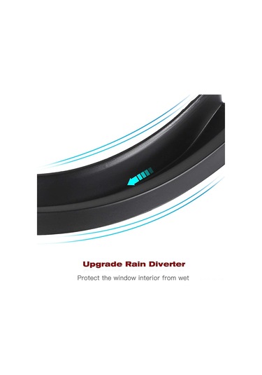 Jeemson Jeep Wrangler Jl/jlu/jt 2018-2021 İçin Yağmur Akış Yönlendirici, Sabit Çatıya Uyumlu Abs Malzeme, Sade Kurulum - Siyah