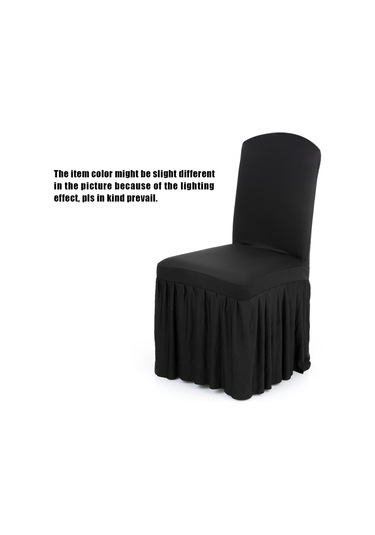 Kosona Milk Silk %85+spandex %15 Kadife Yumaklı Sandalye Örtüsü - Gümüşlü, Temizliği Kolay, Düğün, Restoran, Banket İçin Siyah Diğer