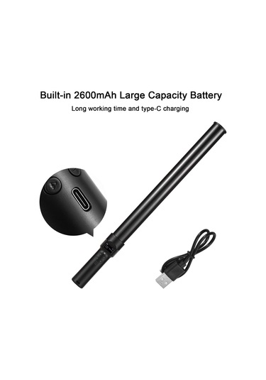 Andoer D3 Elde Taşınabilir Rgb Led Video Işık Tüpü Siyah Siyah