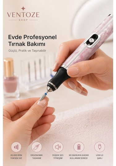 Ventoze Profesyonel Tırnak Törpüsü Seti