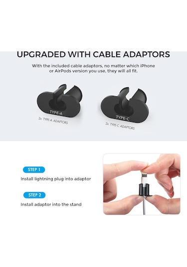 Cbtx Pt56-s İphone 12/13/14/ iOS Uyumlu Watch Stand Tutacağı 2'si 1 Arada Şarj Ünitesi ve Kablo Adaptörü Bebek Mavisi