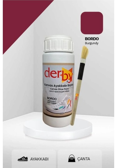 Derby Bordo Kanvas - Bez / Kumaş Ayakkabı Boyası 100 Ml