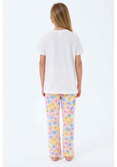 Rolypoly Kız Çocuk Beyaz Pijama Takım Beyaz