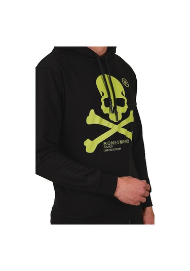 Bonesmen Erkek Kapüşonlu Sweatshirt (463017015) Siyah