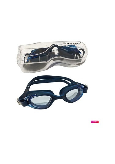 Avessa 3'lü Yetişkin Havuz Set GS3 Gözlük + Bone + Tıkaç Mavi Beyaz