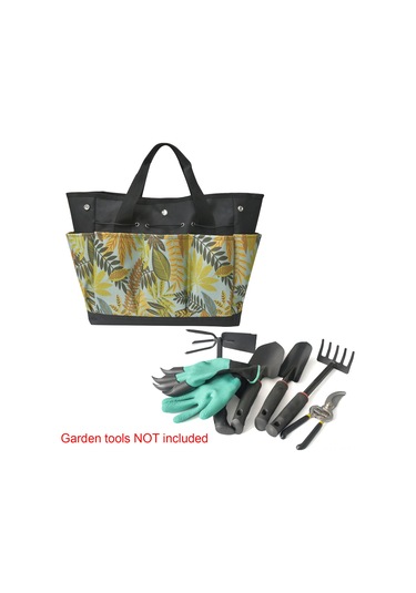 Wezone 9 Cep Çantalı Taşınabilir Bahçe Aletleri Organizatörü, Su Geçirmez Oxford Kumaş Bahçe Çantası Siyah