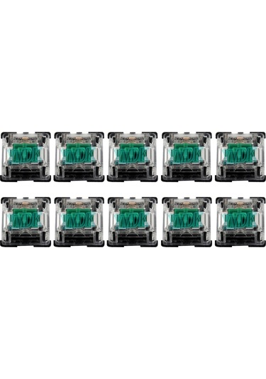 Sones 10 Adet Gateron G Şaft Siyah Alt Şeffaf Şaft Kapağı Eksen Anahtarı, Stil: G5 Ayak Yeşil Şaft