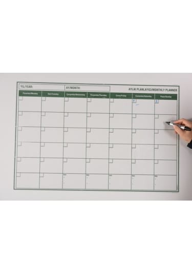 Mini Aylık Planlayıcı Statik Kağıt Tahta