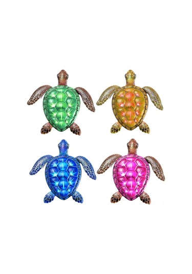 Yifomall Altın Sarı Deniz Kaplumbağası Duvar Dekoru - Profesyonel El İşliği, Kolay Asma, Ev Ofis Dekorasyonu, Deniz Tema Hediyesi Diğer