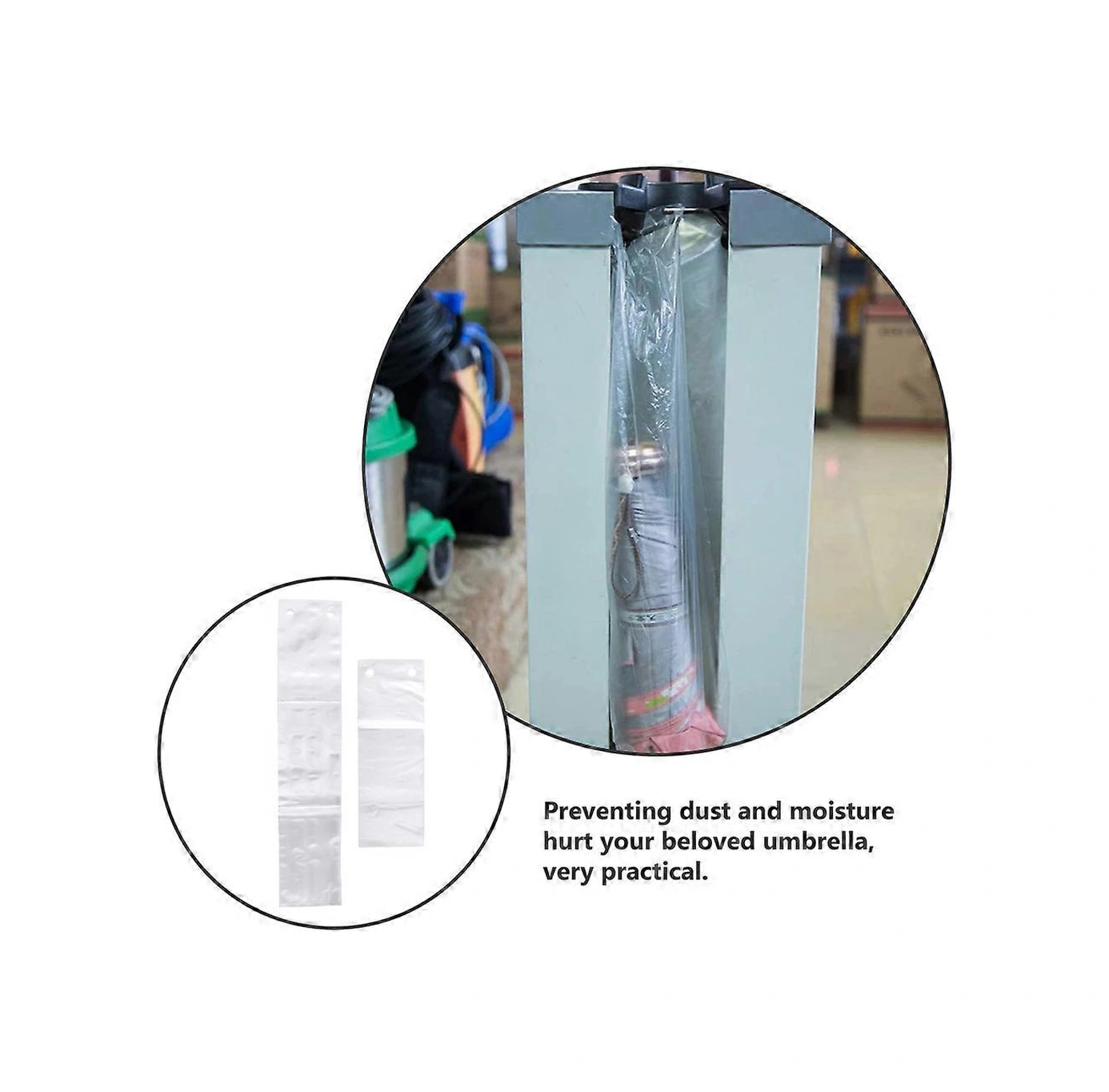 200 Adet Tek Kullanımlık Şemsiye Çantası Şeffaf Şemsiye Tutucular Açık Hava Şemsiye Saklama Kapları Çok Renkli