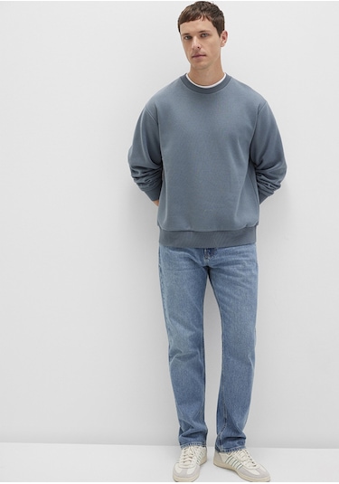Mavi - Bisiklet Yaka Lacivert Basic Sweatshirt 0s10276-80889 Gri
