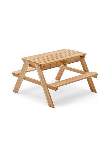 Plum Ahşap Kum Ve Su Piknik Masası Çok Renkli