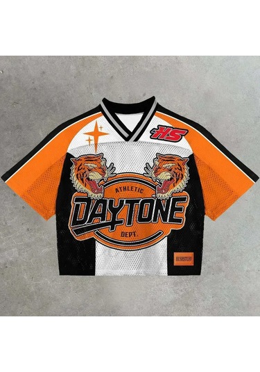 Snapbuy 2025 Y2k Retro Amerikan Futbol Forması Nefes Alan Streetwear Tişörtbejerkek Bej