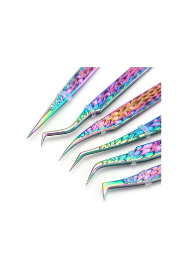 6 Adet Sahte Kirpikler İçin Yanlış Lashes Cımbız Seti Uzantıları