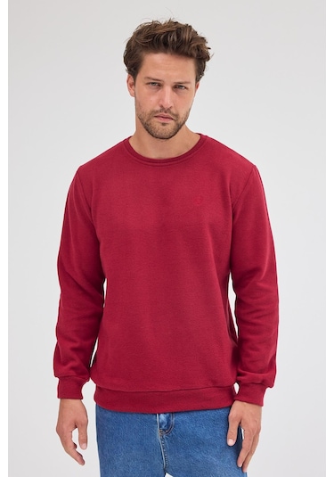 Comeor Erkek Bordo Standart Fit Normal Kesim Pamuklu Basic Bisiklet Yaka Sweatshirt Bordo Comeor Erkek Bordo Standart Fit Normal Kesim Pamuklu Basic Bisiklet Yaka Sweatshirt Bordo