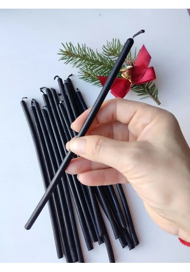 Svecnaa Amelico Ritimallar İçin Doğal Siyah Mumlar 20 Adet 405902884 Siyah