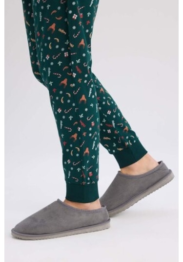 Defacto Erkek Düz Taban Slip On Ev Terliği D3087ax24wngr422 Gri