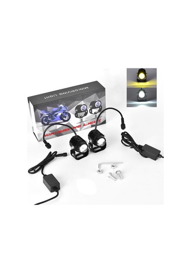 Shineyee Çift Renkli 12v Led Projektör - 6000k Beyaz & 3000k Kehribar, 3000lm Parlaklık