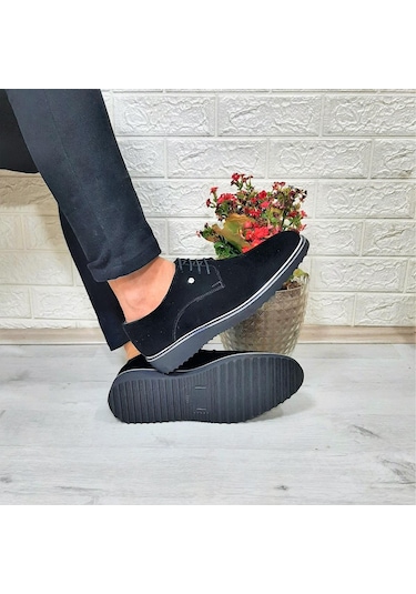 Tamboğa 670 Siyah Süet Hafif Rahat Erkek Günlük Ayakkabı Siyah