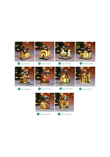 Teltree Noel Dekorasyonu Açık Ev Modeli G, Pvc+reçine Malzeme, Islak Işık, Mini Manzaralı Noel Hediyesi Diğer