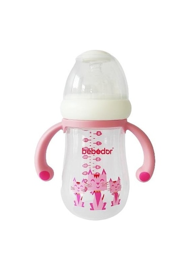 Bebedor Geniş Ağızlı Kulplu Pp Biberon 240 ML 99322 Çok Renkli