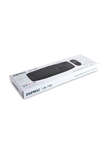 Everest UN-796 Kablolu Multimedia Q Klavye Mouse Set