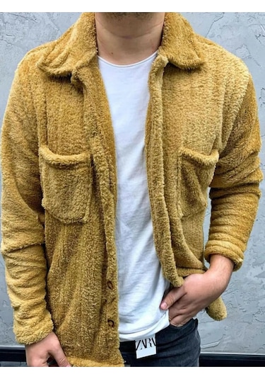 No Plan Unisex Normal Kalıp Cep Detaylı Düğmeli Kalın Pelüş Ceket-camel Camel No Plan Unisex Normal Kalıp Cep Detaylı Düğmeli Kalın Pelüş Ceket-camel Camel