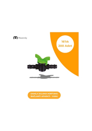 Damla Sulama Vana 16'lık - Dayanıklı Ve Kolay Montajlı Bağlantı Parçası 200 Adet