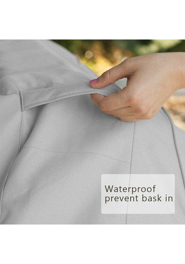 Jeehugo Siyah-gri Desenli Dış Mekan Koltuk Kılıfı, Su Geçirmez Oxford Kumaş, 147x83x79 Cm, Uv Ve Hava Direnci, Esnek Kenar Siyah Gri