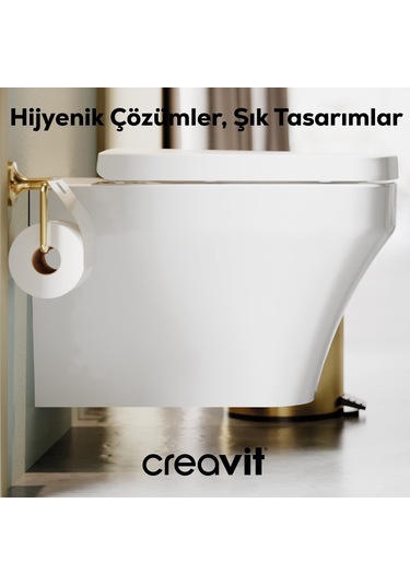 Creavit Çöp Kovası 12 Lt Pedallı Altın