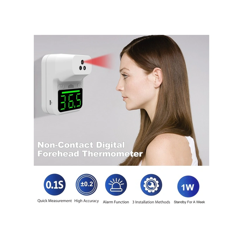 Tongxida Duvar Tipi Kızılötesi Ateş Ölçer - Anında Hassas Ölçüm, C/f Geçişli, Sesli Uyarı