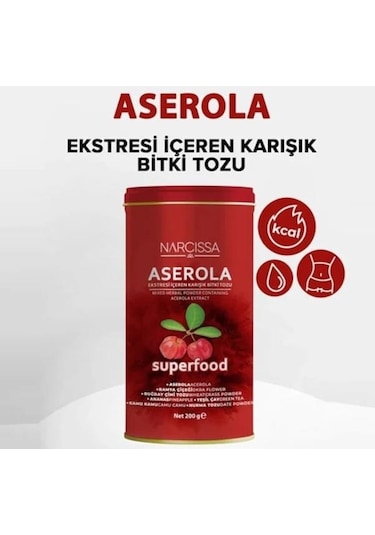 Narcissa Aserola Ekstresi Içeren Bitki Tozu 200 G + Detox 30 Kapsül