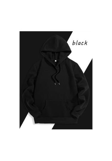 Nevermind Sevgili Kombin Hoodie Çift Sweatshirt Çiftlere Özel Ayıcık Bask Siyah