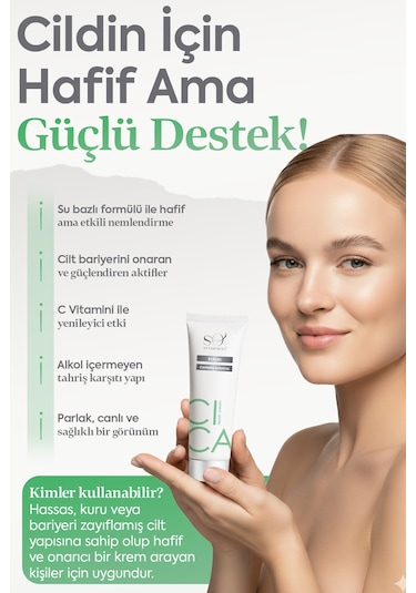 Soi Cica Onarıcı ve Nemlendirici Cilt Bakım Kremi 50 ML﻿﻿