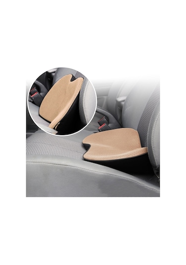 Araba Mini Koltuk Minderi Nefes Alabilir Bel Koltuk Paspası Bej